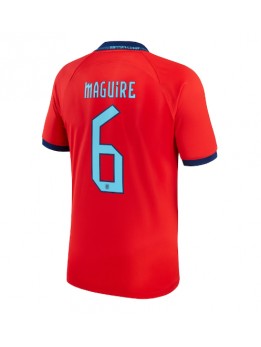 England Harry Maguire #6 Replika Borta Kläder VM 2022 Kortärmad